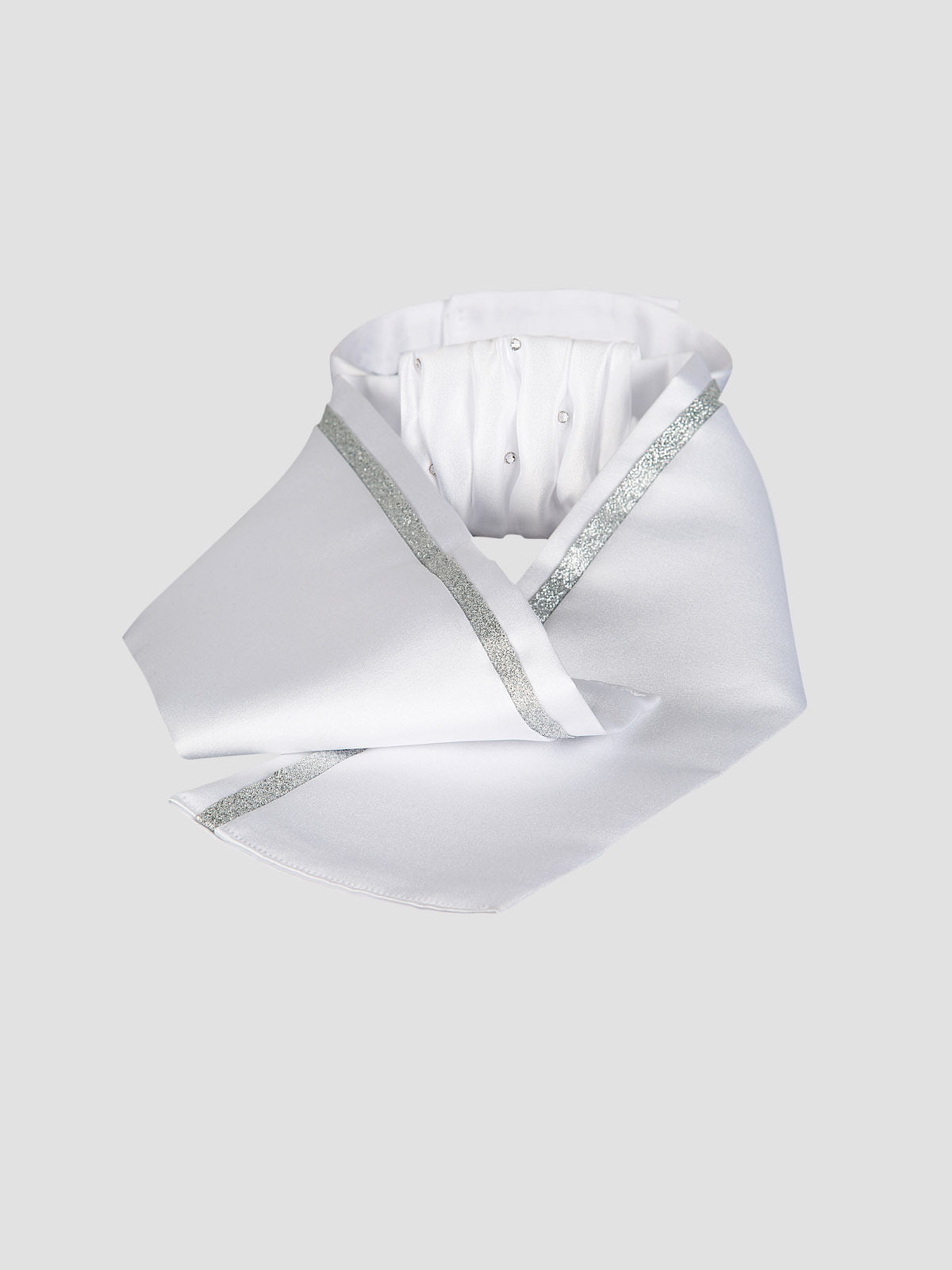 Equiline Cloe Stock Tie with Silver Ribbon