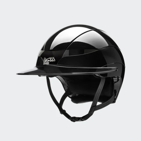 Equiline Xanto Helmet | Sun Visor | With Logo | Glossy Black