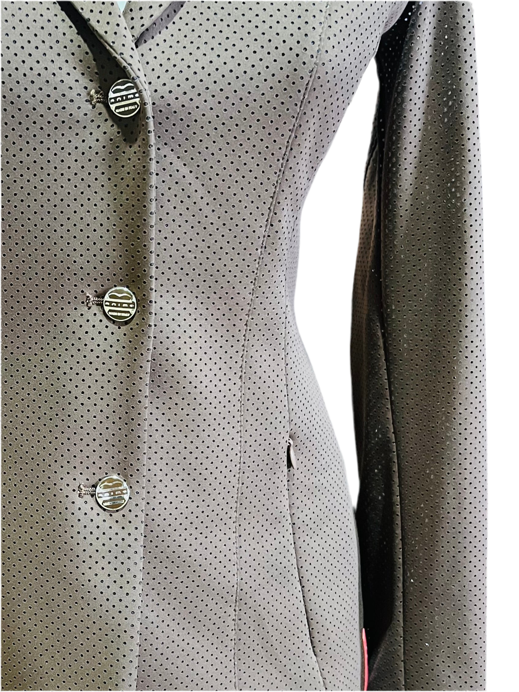 Animo Lipis Custom Riding Jacket, Marrone Marrone (40) #5995