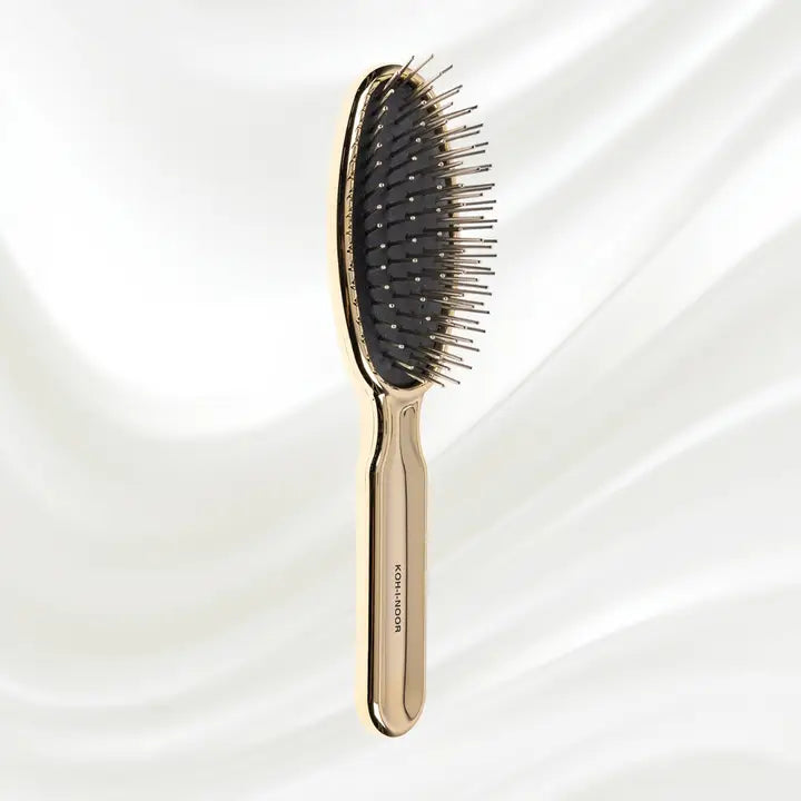 Koh-I-Noor Metalli Metal Pin Hair Brush, Gold