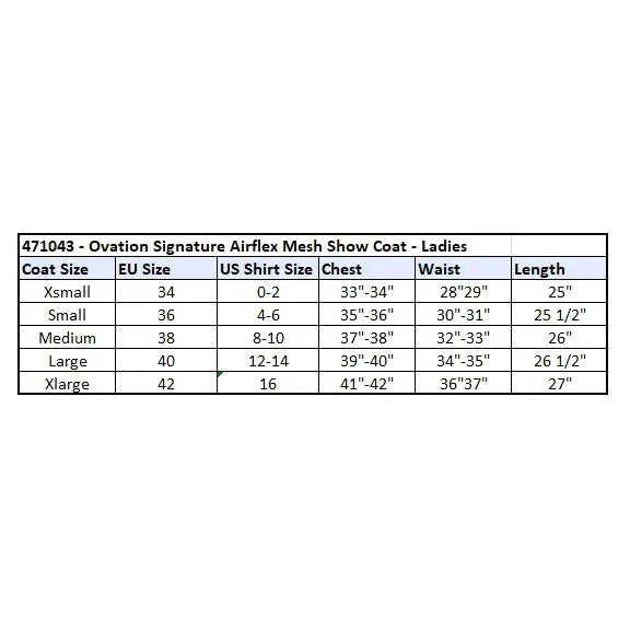 Ovation Airflex 3 Button Show Coat