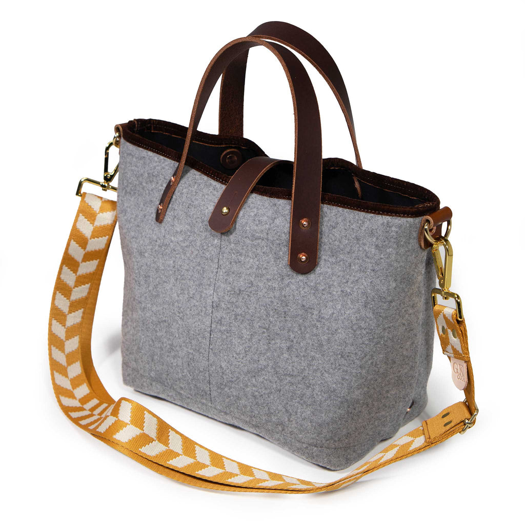 General Knot & Co. Wool Cashmere Flannel Mini Tote