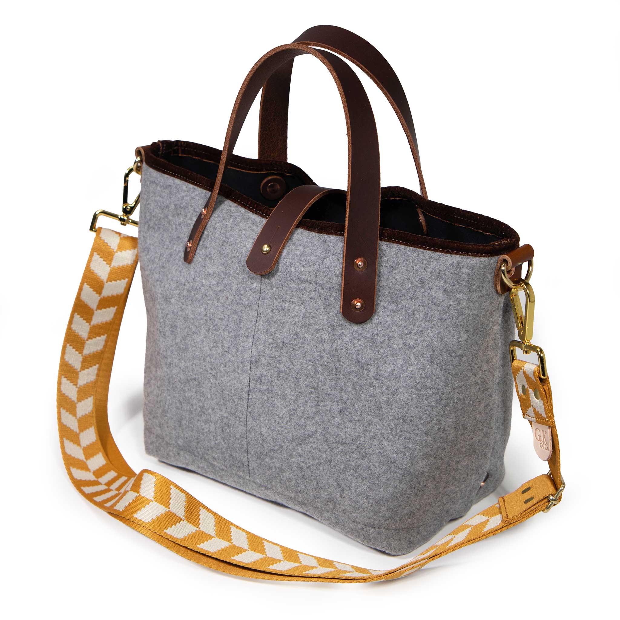 General Knot & Co. Wool Cashmere Flannel Mini Tote