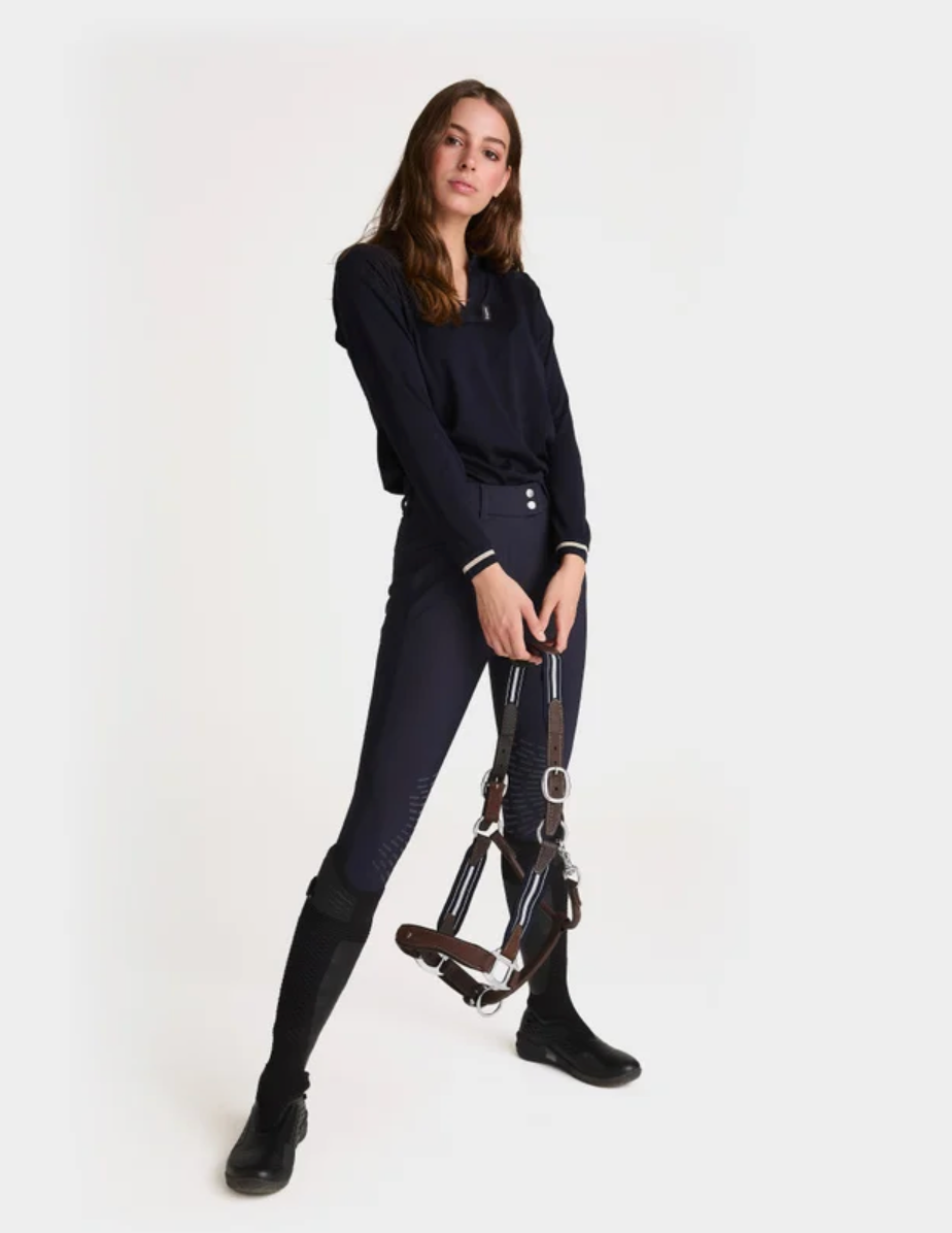 Horse Pilot Merino Polo Women Top