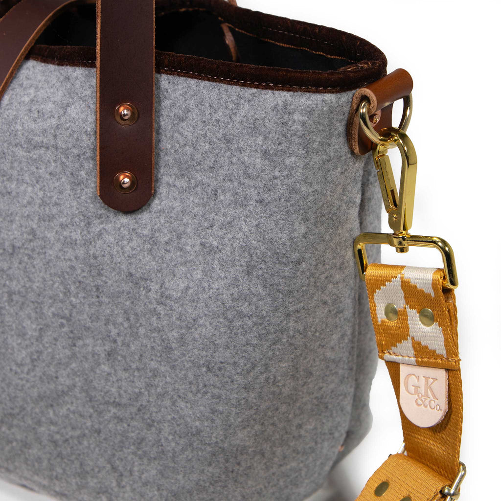 General Knot & Co. Wool Cashmere Flannel Mini Tote